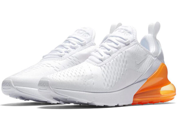 Nike Air Max 270 белые с оранжевым (35-40)