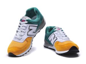 Кроссовки New Balance 576 зелено-бело-желтые (39-45)