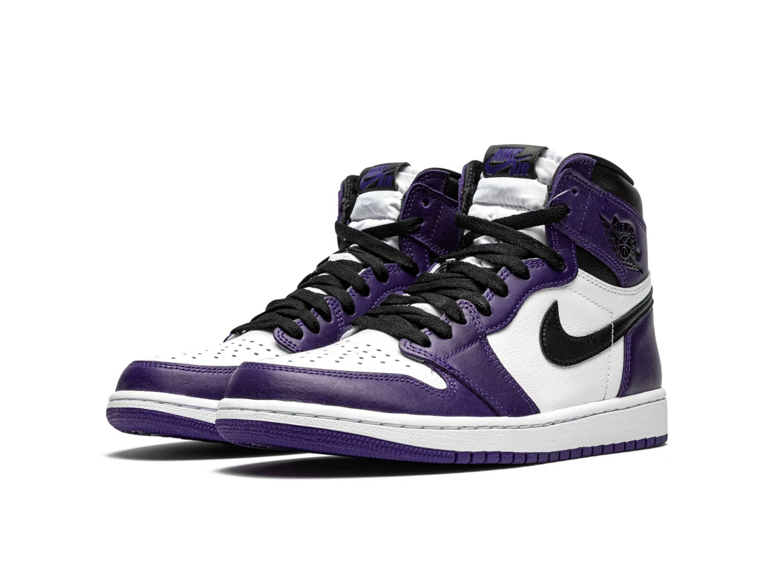 purple & white jordans