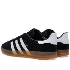 Adidas Gazelle Indoor черные с белым замшевые женские (36-40)