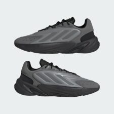 Adidas Ozelia серо-черные кожаные  мужские-женские (40-44)