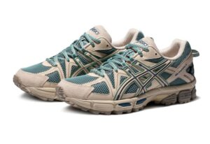 Asics Gel Kahana 8 бежево-синие с зеленым с сеткой мужские (40-44)