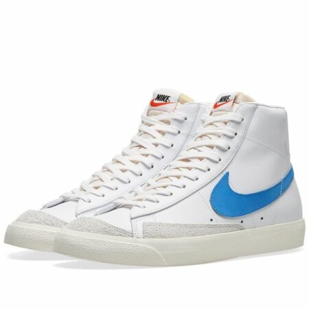 Nike Blazer Mid белые с синим кожа-нубук женские (35-40)