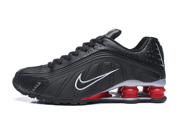 Nike shox r4 black silver best sale